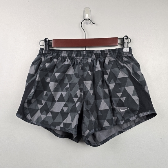 NIKE Sporty Athletic Running Shorts Black Gray Womens Size S Gym Workout - Picture 2 of 7